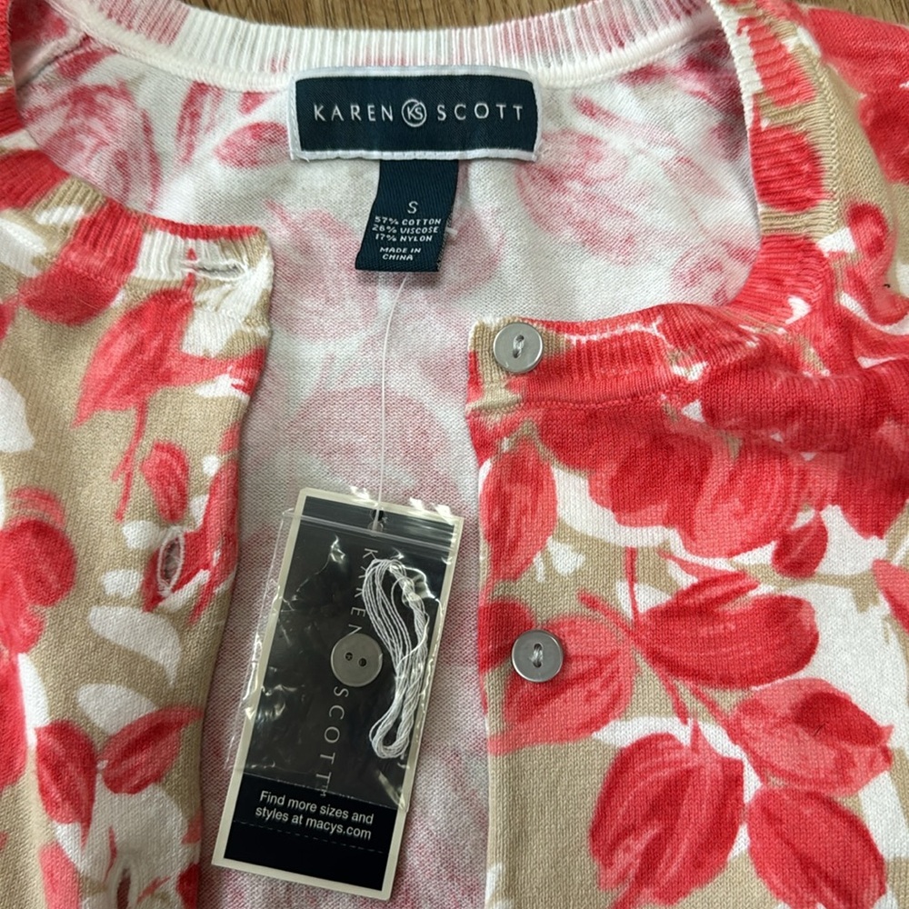 Karen Scott Cardigan - Size Small NWT - Picture 2 of 3